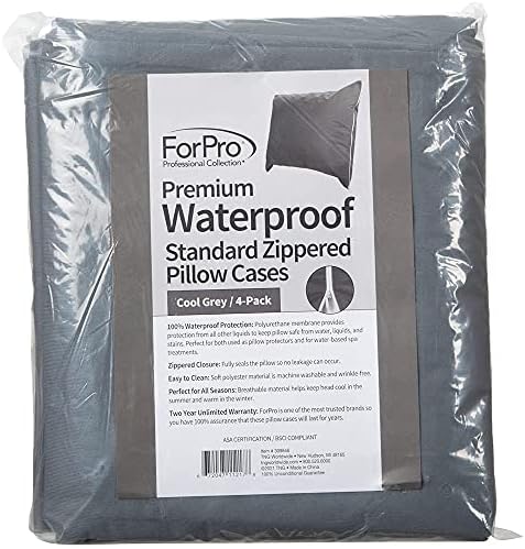 Forpro Premium vodootporni jastučni jastučni štitili, standardne veličine jastuci sa patentnim zatvaračem,