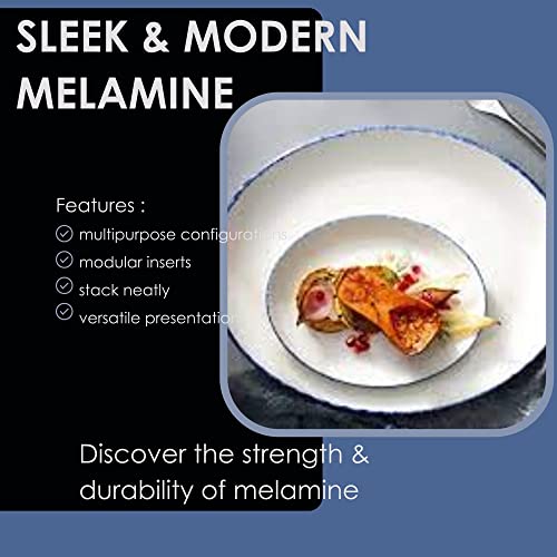 Kreation melamine serviraju pločice, čelik teška neraskidirala komercijalna hrana, plava Dapple Coupe 7,5