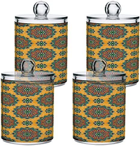 Alaza 2 Pack Qtip Držač Dispenzer šareni uzorak Mandalas Organizator kupaonica Kanistera za pamučne