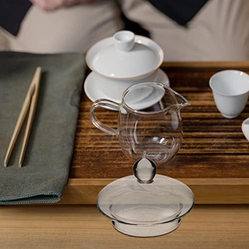 HEMOTON japanska pića Zamjena poklopca 6pcs stakla za zamjenu čašica na čajnu čaj za infuziranje zaštitnici stakleni čaj čajnik pribor za čaj za čaj za čajnik Ponovni čajnik