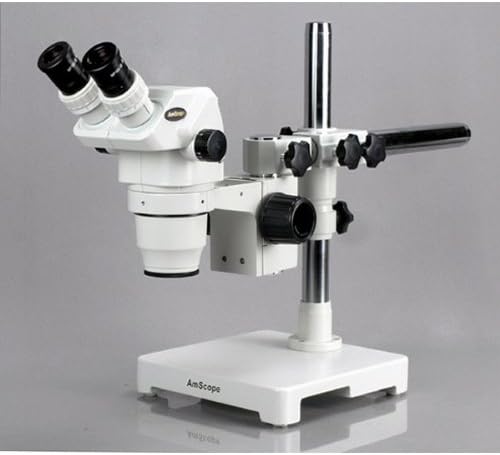 Amscope ZM-3BZ3 profesionalni Dvogledni Stereo Zoom mikroskop, okulari EW10x, uvećanje 2X-90X, zum objektiv 0,67 X-4,5 X, ambijentalno osvjetljenje, postolje s jednom rukom, uključuje sočiva 0,3 x i 2,0 x Barlow