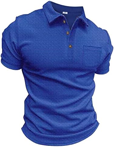 Ruiruilico Ljetne polo T majice za muškarce kratki rukav casual majice sa zatvaračem sa zatvaračem