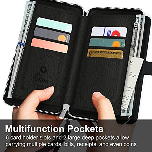 JUST4YOU iPhone 11 torbica za novčanik sa zatvaračem sa trakom držač kartice Premium PU Koža Flip