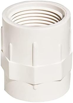 FangKingNo 5kom 1.25 inčni bijeli PVC Ženski adapter za cijevi spojnica sa ženskim navojem za crijevo raspored 40 pakovanje od 5