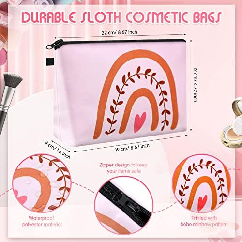 Sanwuta 12 komada kozmetičke torbe torbe za šminkanje štampane prostrane toaletne torbe vodootporne