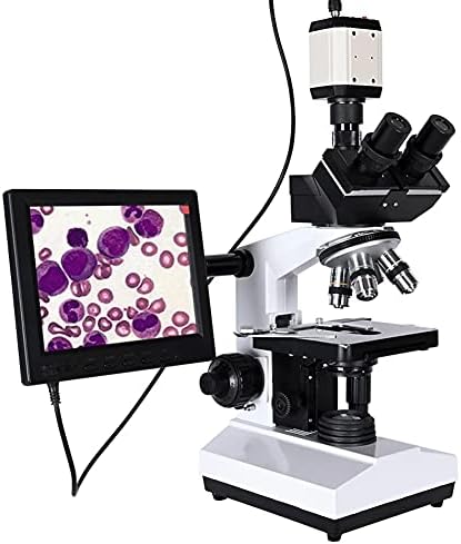 Ytyzc Professional Lab biološki Trinokularni mikroskop zum 2500X + USB Elektronska digitalna CCD kamera + 8-inčni