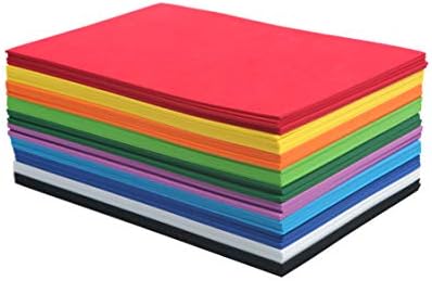 50 paketa pjena za rukotvorine za rukotvorine šarene izrade spužva papira za učionicu ART i CRAFT DIY projekti | Debeli i meki papir, 10 boja