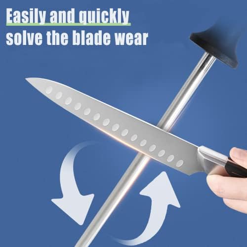 Profesionalni Kuhinjski čelični nož za oštrenje noža, vrhunski štap za oštrenje noža od ugljeničnog čelika, jednostavan za korištenje Honer za noževe i oštrice za štapove