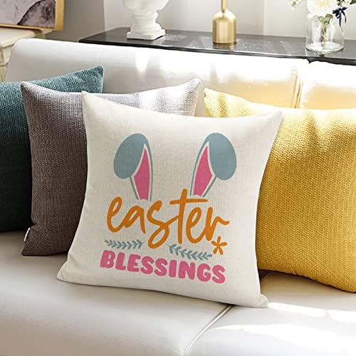 Uskršnji blagoslov jastučni poklopac obojeni zečja jastuk za kalup kosu oprugu dekor cvijeće jastuk