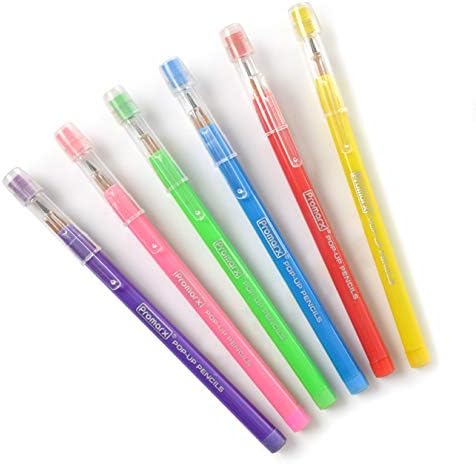 ProMarx metalne modne pop-up olovke, 0,7 mm, raznobojne bačve, 6 brojeva, raznoseće boje, model: