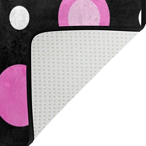 ColourLife Pink bijela polka tačka na crnoj lagane prostirke za tepihe područje Meki tepisi pod