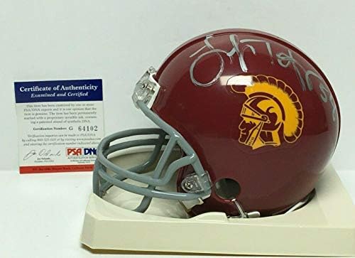 Lofa Tatupu potpisao USC Trojans Mini-kaciga PSA G64102-fakultetske kacige sa autogramom