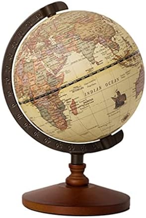 N / A 22cm World Globe Zemlja Mapa u engleskom retro drvenu geografiju Obrazovanje Globe nameštaj