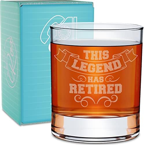 Na Rox penziju poklone za muškarce-trajno ugravirano 11 Oz Glass - ova legenda je u penziji Funny