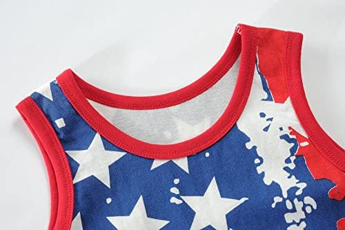 4th of July Tank Tops Toddler Boys američka zastava T-Shirts Baby Shirts Patriotski Tops