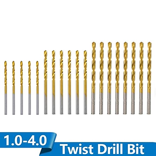 Twist set burgija obloženih 1.0 mm-4.0 mm Set burgija visoke Čelične snage za bušenje alata za obradu drveta