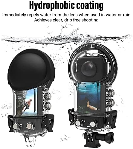 Kućište za ronjenje kamere, 164ft IPX8 Vodootporni hidrofobni premaz izdržljive kamere podvodna ronjenje zaštitna ljuska s nosačem za jednu x3 kameru