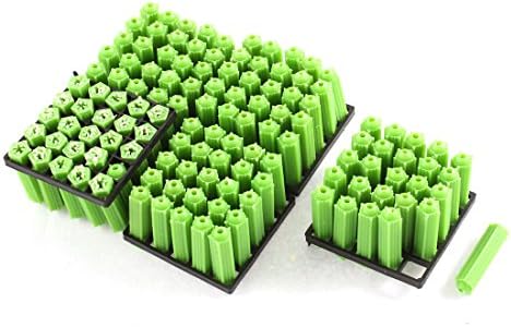 Aexit 125pcs zeleni vijci i vijci plastični zidni vijci sidrilice za pričvršćivanje zida Zidne