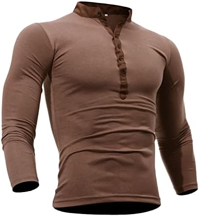 Jeke-DG muški Vrući majica s dugim rukavima Ležerne majice Slim bluza Dressy majice uredski radovi ultra