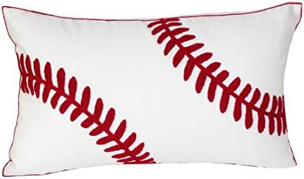 Decopow izvezeni baseball base jastučni jastuk, kvadratni 18-inčni ukrasni platneni jastuk za ukras
