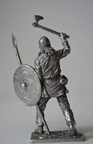 Viking Ax Spear Raided Traded 9-10 vijeka 1/32 skala neobojena limena figura Vikinzi i Varvari ručno