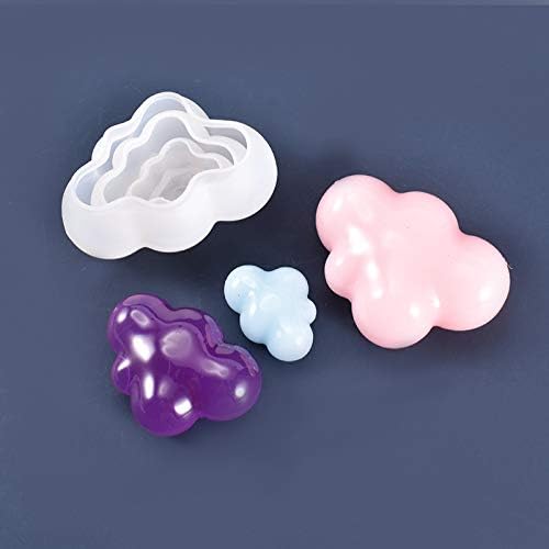 3pcs / set 3D Cloud oblik silikonskih kalupa za DIY Fondant Candy izrada čokoladnih kalupa za čišćenje ledena kocka guma sapunica glina biskvit gipsani smola cupcake topper kalupe za tornje