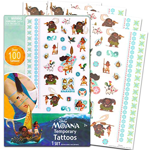 Disney Moana Tattoos Bundle ~ 100+ Moana Tattoos Privremeni za djecu Party Favors / Moana privremene tetovaže potrepštine za zabavu