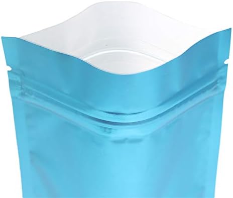QQ Studio paket od 100 prozirnih prednjih mat plavih Poli plastičnih vrećica za ponovno zatvaranje, plava torbica za stajanje)