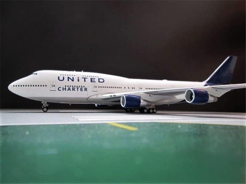 Jfox United Charter za Boeing 747-400 N194UA sa postoljem ograničeno izdanje aviona 1/200 DIECAST unaprijed