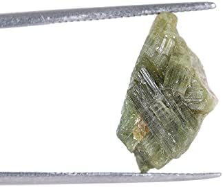 Gemhub brazilski turmalinski sirovi grubi zacjeljivanje kristala 8,50 ct. Labavi dragulj, zeleni turmalin za
