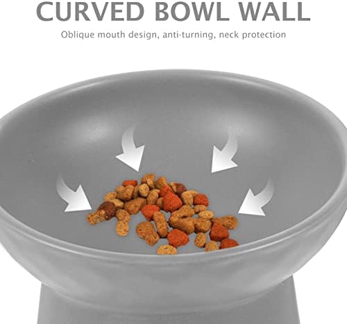 Ipetboom Cat Bowl Bowosories CATLE Keramičke povišene posude za mačke vode, porculanske kućne ljubimce posuđe