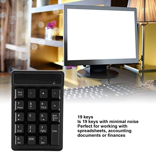 Vingvo bežična Numerička tastatura, prenosiva tiha Numerička tastatura 2.4 G Crna niska buka u tip za bankarstvo