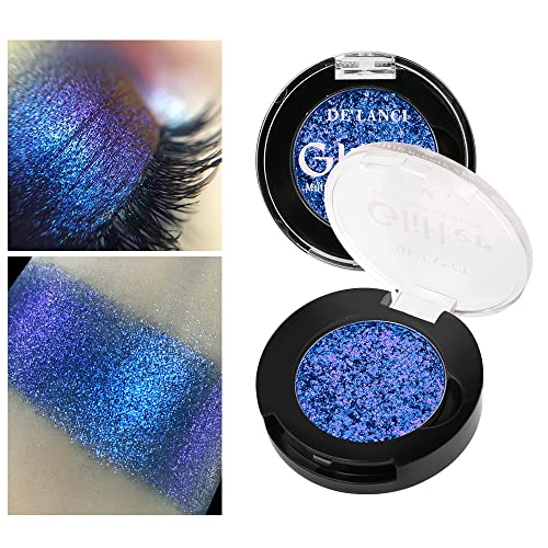 Afflano Duo Chrome Glitter plavo sjenilo, intenzivno mijenjanje boje metalik Kameleon sjenilo plavo, visoko pigmentirano