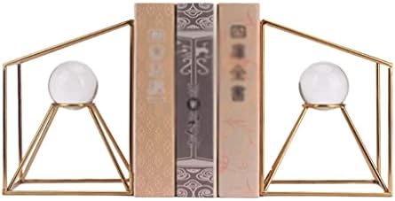 Moderna metalna geometrijska Kristalna Knjiga Knjiga dekoracije Model sobe radni sto Pregradni ormarić Meki ukrasi BookendGold bookends