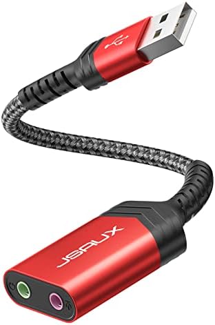 Jsaux eksterni Stereo zvučna kartica, USB do 3.5 mm priključak Audio Adapter kompatibilan sa Windows, MAC,