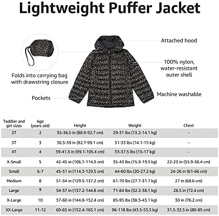 Lagana vodootporna jakna s kapuljačom s kapuljačom Essentials za djevojčice i malu djecu