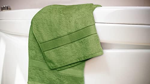 TENENS ručnici zeleni 4 komad XL Extra Veliki ručnici za kupanje, 30 x 60 inča, premium pamučni ručnici za kupatilo, plišani kvalitetni hotel i spa ručnici za kupaonicu