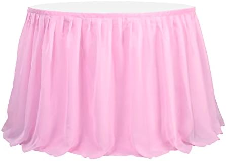 Hiasan ružičasta stolna suknja za pravokutnike ili okrugli stolovi Tulle Tutu stol suknja stol krpa