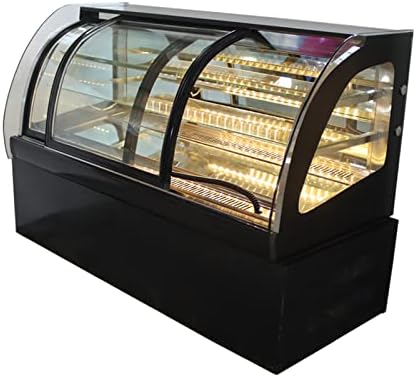 LGXEnzhuo Countertop hladnjača za torte komercijalni displej frižider za torte vitrina Pekara žuta LED lampa