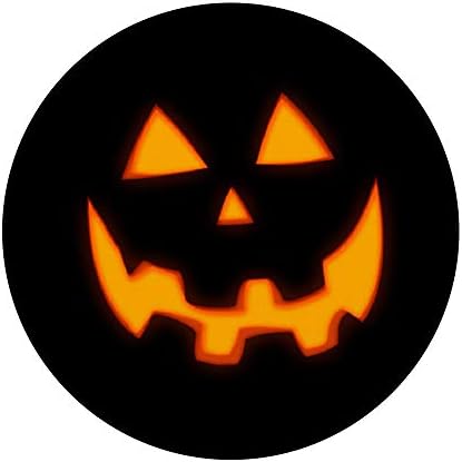 Halloween Jack-O-lampion na crnoj pozadini Popsockets Popgrip: Zamjena hvataljka za telefone i tablete