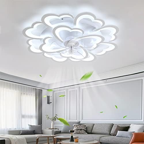 FEHUN stropni ventilatori sa svjetiljcima, ventilator za cvijeće sa svjetlom i daljinskim upravljačem obrnuto ventilatorski stropni svjetlo 6 brzine zraka za spavaću sobu dnevni boravak / 88cm