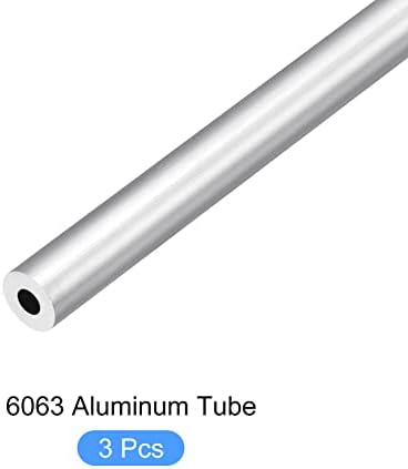 METALLIXITY 6063 Aluminijska cijev 3kom, Aluminijska Okrugla cijev - za uređenje doma, mašine, DIY rukotvorine