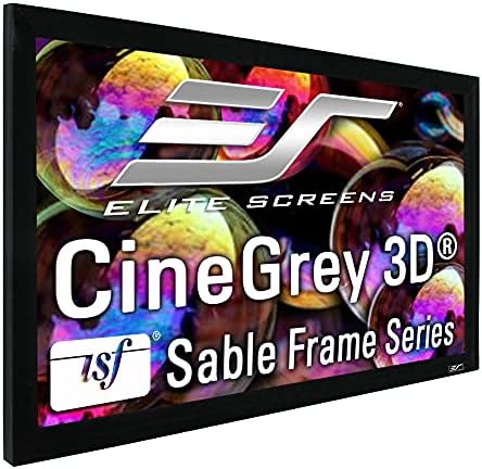 Elite ekrani sabilni okvir Cinegrey 3D, 110-inčni dijagonal 16: 9, 8K 4K Ultra HD spreman strop i ambijentalno odbacivanje ekrana projektora fiksnog okvira, Cinegrey 3D projekcijski materijal, ER110DHD3