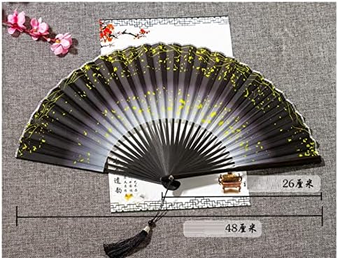 Egazs obrtni ventilator kineski drevni stil Hanfu sklopivi ventilator 8 inča prijenosni muški