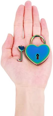 VeYocilk velika veličina šarena Brava u obliku srca sa ključem za kutiju za nakit, dnevnik,torbicu, torbicu
