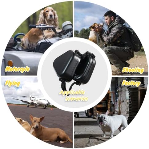 PHYPOBLE zaštita za uši za pse, štitnici za uši za pse zaštita od buke, štitnici za uši za srednje i velike pse, štitnici za uši za uklanjanje buke za pse za vatromet, grmljavina, Helicoptter, proslave, Crni