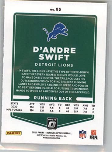 2021 Donruss Optic 85 d'Andre Swift Detroit Lions Fudbal Službena trgovačka kartica NFL-a