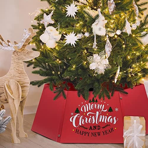 Božićne ogrlice za umjetna stabla, pocinčani ovratnik drveća, seoski kućni božićni metalni prsten za božićne ukrase, bazu suknje drveća