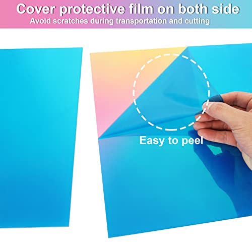 4 pakovanja iridescentni akrilni Lim debljine 1/8 prozirni akrilni Lim 11, 8x11, 8 inča plastični listovi akrilni Lim od pleksiglasa Radiant akrilni Panel za znakove, osvjetljenje, DIY zanate