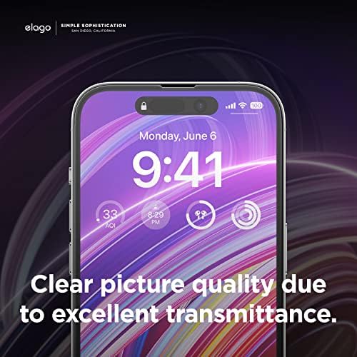 Glass Elago Privatnost + zaštitni ekran Kompatibilan sa iPhoneom 14 Pro Max - Protection Privatnost, 9h površinske tvrdoće, otporne na razbarcu